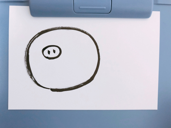 干支を描こう 亥年の年賀状に使える かわいい猪の超簡単なイラスト描き方 すごはん たのしごと