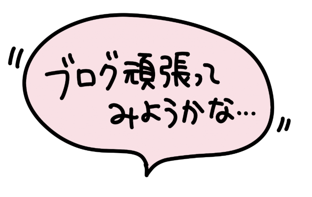 ブログやる気になってきた吹き出し