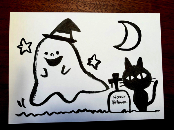 ハロウィンにピッタリ 怖くない かわいいおばけの描き方 すごはん たのしごと