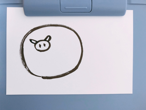 干支を描こう 亥年の年賀状に使える かわいい猪の超簡単なイラスト描き方 すごはん たのしごと