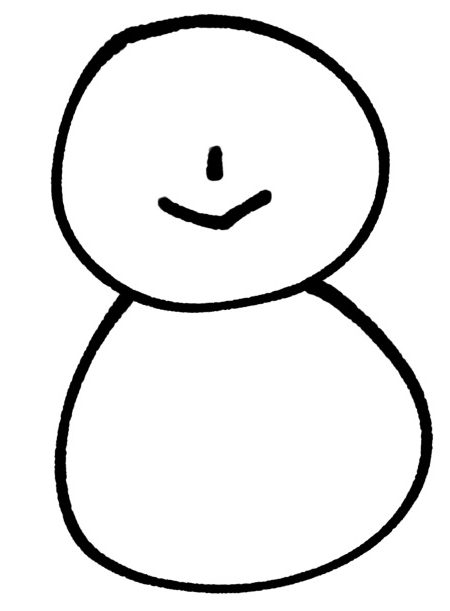 寒中見舞いに使える 簡単かわいい雪だるまのイラストの描き方 すごはん たのしごと